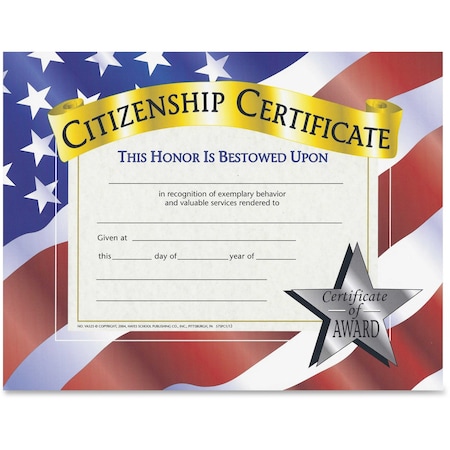 Hayes Citizenship Certificate, PK90 VA525